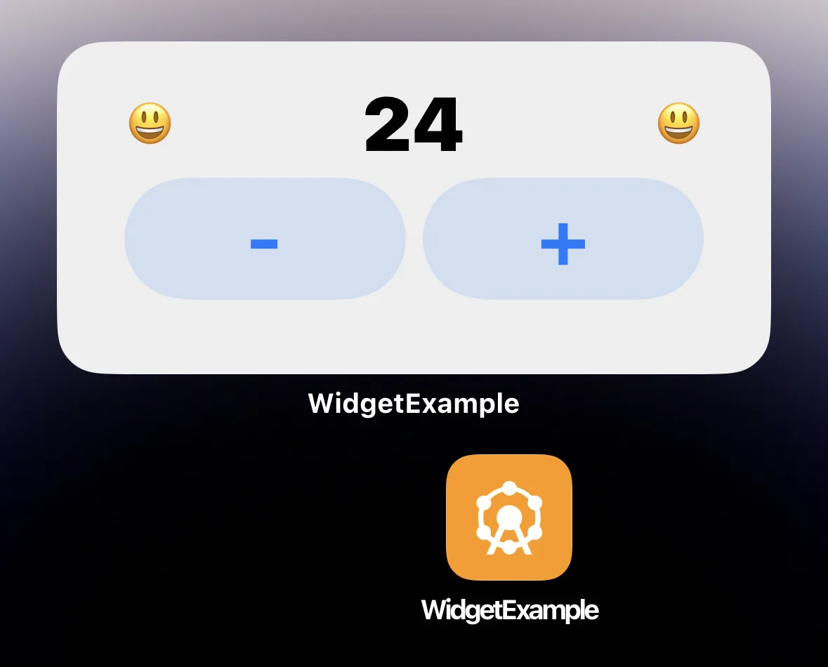 iphoneでWidgetを表示した画像